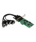 Tarjeta de puertos startech pci express pcie de 4 puertos serie serial combo rs232 y rs485 rs422