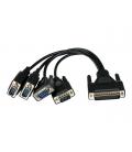 Tarjeta de puertos startech pci express pcie de 4 puertos serie serial combo rs232 y rs485 rs422