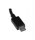 Cable usb tipo c a hdmi startech 0.147m - macho - hembra - negro