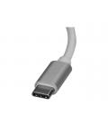 Adaptador usb tipo c a rj45 startech macho - hembra plata