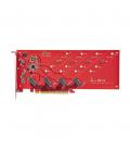Tarjeta de interfaz startech quad - m2 - pcie - card - b