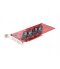 Tarjeta de interfaz startech quad - m2 - pcie - card - b