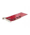 Tarjeta de interfaz startech quad - m2 - pcie - card - b