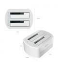 AISENS Estacion de Docking de Doble Bahia ASDS-D02W SATA 2.5/3.5 a USB 3.0/3.1 Gen1, Clone, Blanca