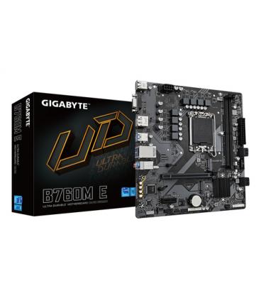 GIGABYTE B760M E Placa base - Compatible con procesadores Intel Core 14ª generación, VRM de 6+1+1 fases, hasta 7200 MHz DDR5 (OC