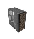 Caja phoenix artisan noble negra con frontal de madera atx cristal templado gaming cristal templado filtros antipolvo tipo c