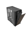 Caja phoenix artisan noble negra con frontal de madera atx cristal templado gaming cristal templado filtros antipolvo tipo c