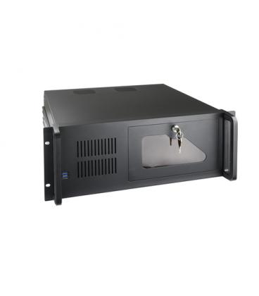 Caja servidor tooq rack 19 pulgadas 4u 406 negra sin fuente ventana transparente