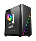 Caja ordenador gaming unykach mini glayze argb stripe - black micro atx
