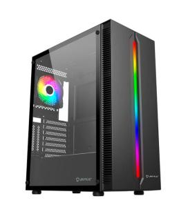 Caja ordenador gaming unyka lumina 205 atx argb cristal templado negro