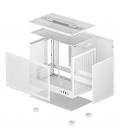 Caja ordenador gaming deepcool mini - itx ch160 cristal templado blanca