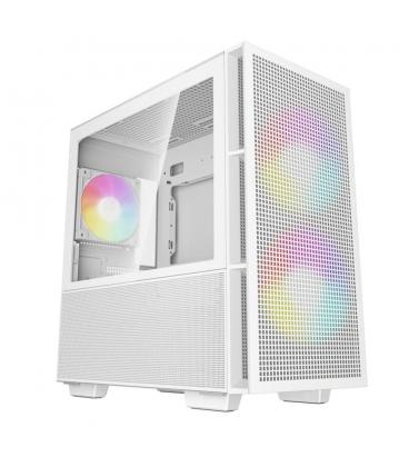 Caja ordenador gaming deepcool matx ch360 argb cristal templado blanca