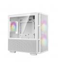 Caja ordenador gaming deepcool matx ch360 argb cristal templado blanca