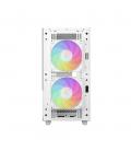 Caja ordenador gaming deepcool matx ch360 argb cristal templado blanca