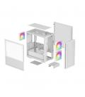 Caja ordenador gaming deepcool matx ch360 argb cristal templado blanca
