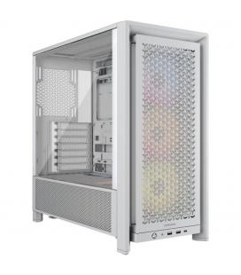 Caja ordenador gaming corsair frame 4000d rs atx argb cristal templado blanca