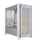 Caja ordenador gaming corsair frame 4000d rs atx argb cristal templado blanca
