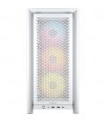 Caja ordenador gaming corsair frame 4000d rs atx argb cristal templado blanca