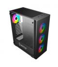 Caja ordenador gaming unykach mir 100 atx argb cristal templado negro