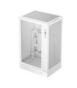 Caja ordenador gaming deepcool matx ch270 digital cristal templado blanca