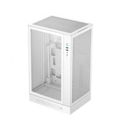 Caja ordenador gaming deepcool matx ch270 digital cristal templado blanca