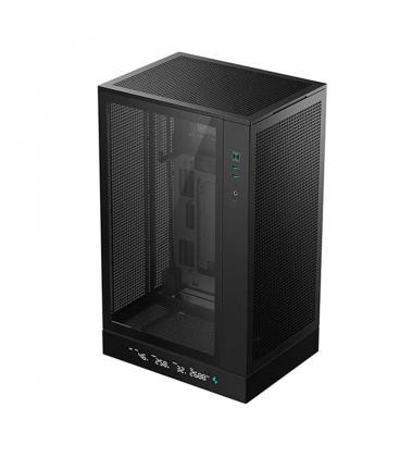 Caja ordenador gaming deepcool matx ch270 digital cristal templado negra