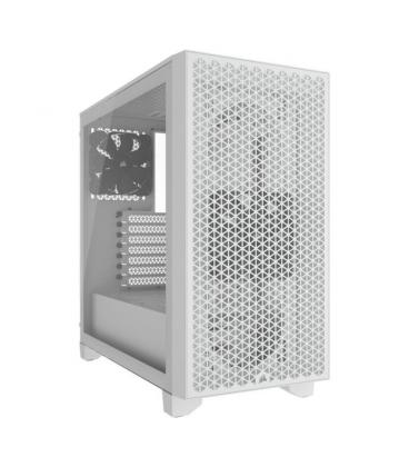 Caja atx semitorre corsair 3000d airflow cristal templado blanca