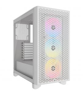 Caja ordenador gaming corsair 3000d airflow atx argb cristal templado blanca