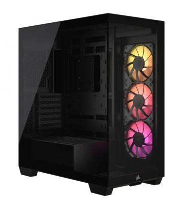 Caja ordenador gaming corsair 3500x atx argb cristal templado negra