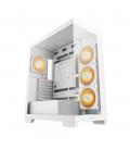 Caja ordenador gaming deepcool cg580 4f atx rgb cristal templado blanca