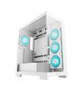 Caja ordenador gaming deepcool cg580 4f atx rgb cristal templado blanca