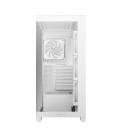 Caja ordenador gaming deepcool cg580 4f atx rgb cristal templado blanca
