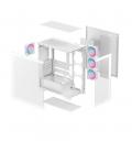 Caja ordenador gaming deepcool cg580 4f atx rgb cristal templado blanca