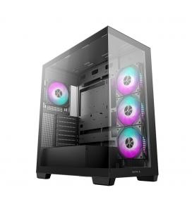 Caja ordenador gaming deepcool cg580 4f atx rgb cristal templado negra