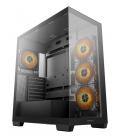 Caja ordenador gaming deepcool cg580 4f atx rgb cristal templado negra