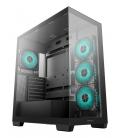 Caja ordenador gaming deepcool cg580 4f atx rgb cristal templado negra