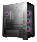 Caja ordenador gaming deepcool cg580 4f atx rgb cristal templado negra