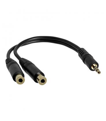 Cable mini jack 3.5mm startech 0.15m - macho - hembra - negro