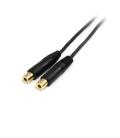Cable mini jack 3.5mm startech 0.15m - macho - hembra - negro