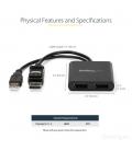 Splitter displatport startech mstdp122dp