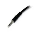 Cable jack 3.5mm startech 0.20m - macho - hembra - negro