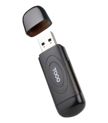 Lector de tarjetas externo tooq tqr-3002b/ usb 3.0