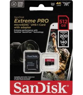 Tarjeta memoria micro secure digital 512gb sandisk extreme pro clase 10 uhs - i u3 + adaptador
