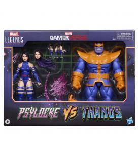 Pack 2 figuras hasbro marvel legends series gamerverse psylocke vs thanos