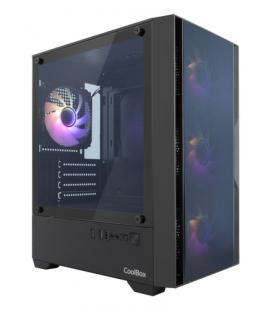 Caja ordenador gaming coolbox gm220 mpfusion matx arg cristal templado negra