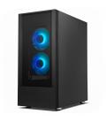 Caja ordenador gaming nox hummer nemesis atx 2 x usb 3.0 2 x usb 2.0 negra argb