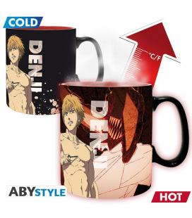 Taza termica abystyle chainsaw man denki y aki 460ml