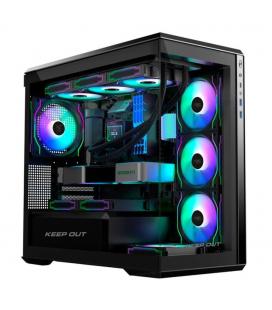 Caja ordenador gaming keep out xc - 905 pro+ matx argb cristal templado negro