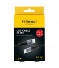 Cable usb tipo c intenso 1.5m - macho - macho - negro