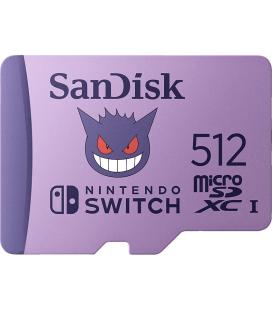 Tarjeta memoria micro secure digital 512gb sandisk nintendo switch pokemon gengar edition clase v30 uhs - i u3